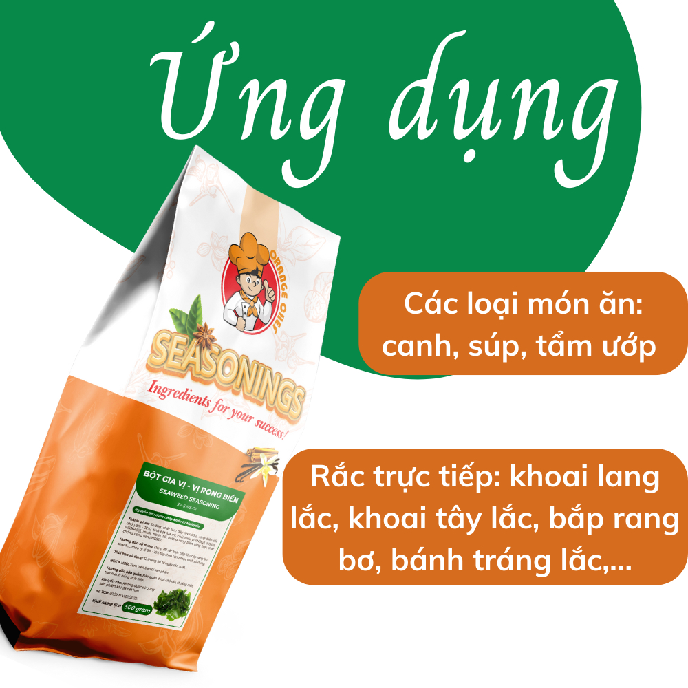 Bột Gia Vị Rong Biển Seaweed Seasoning Orange Chef - Nguyên liệu nhập khẩu Malaysia