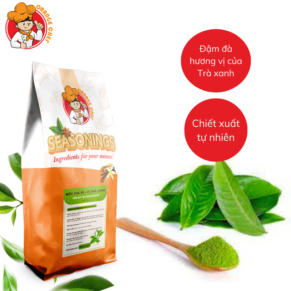 Bột Gia Vị Trà Xanh Green Tea Seasoning Orange Chef - Nguyên liệu nhập khẩu Malaysia