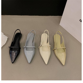 B01 Sandal mũi nhọn đế bằng siêu hot 2023