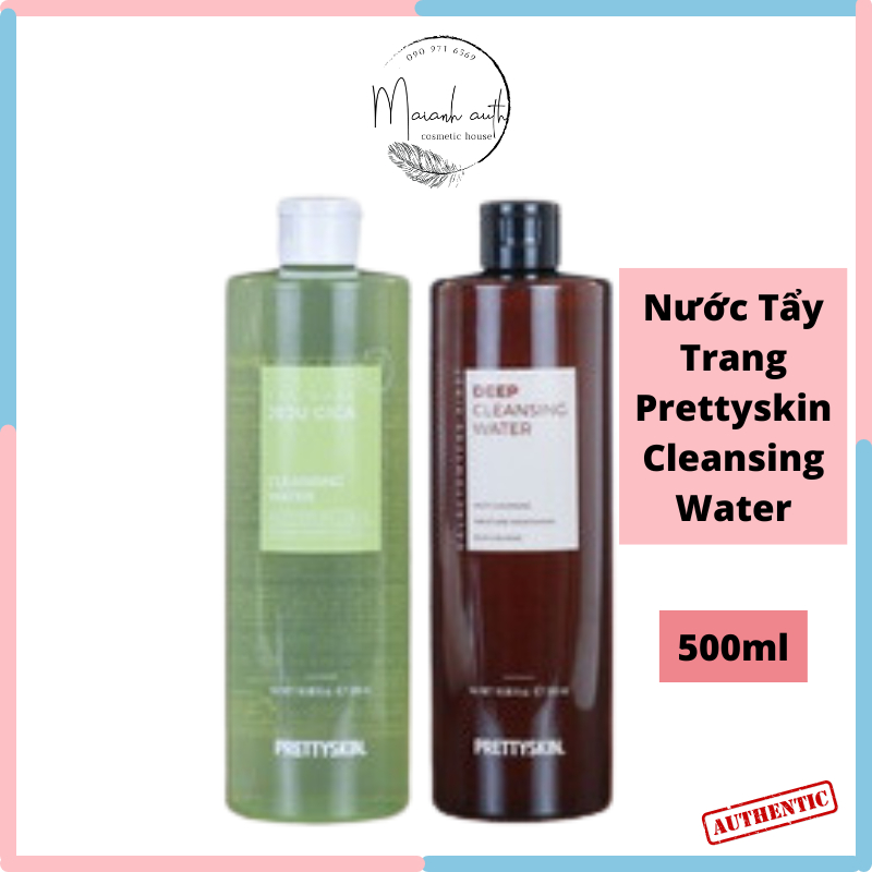 Nước Tẩy Trang Rau Má Pretty Skin The Pure Jeju Cica Cleansing Water 500ml