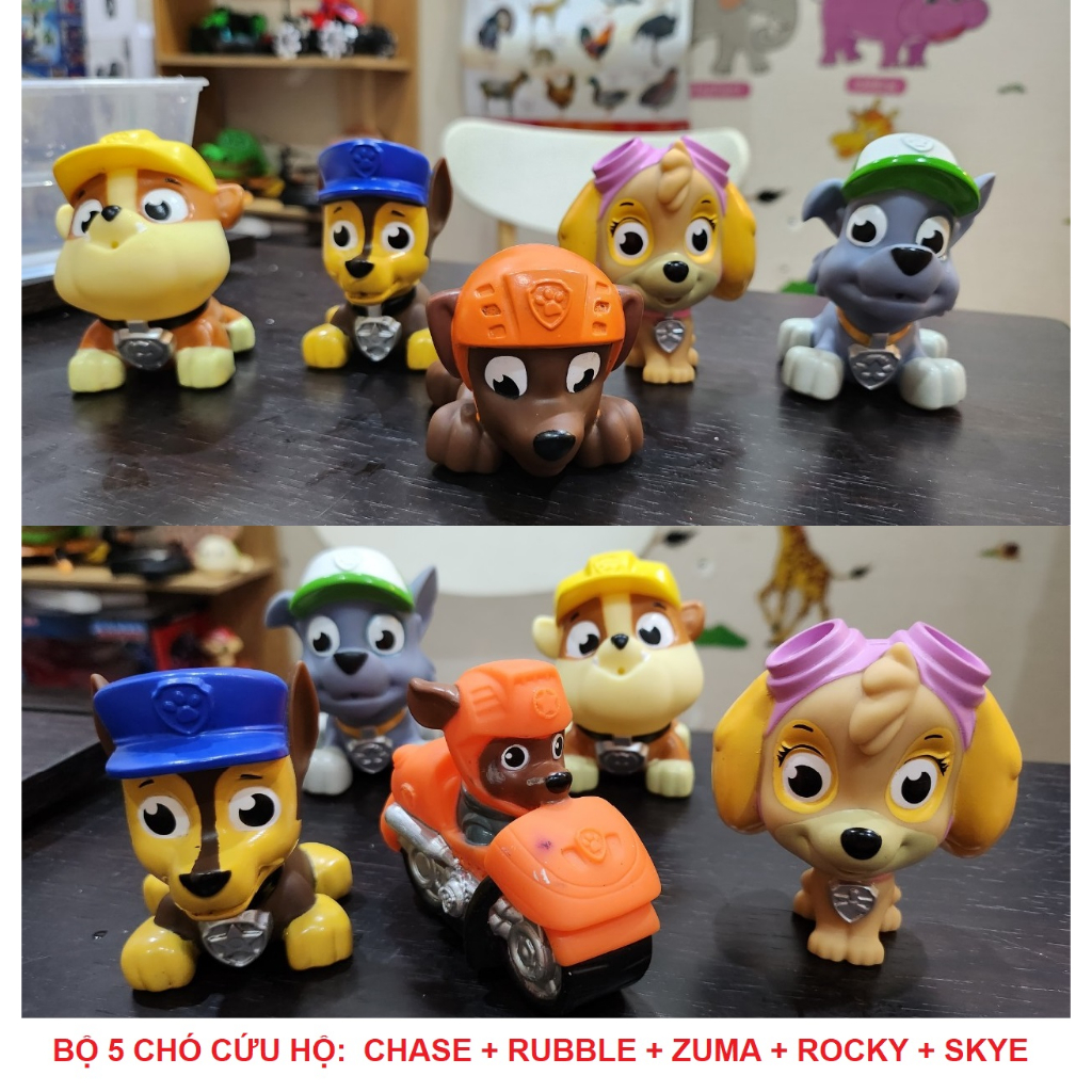 Bộ Paw Patrol Những Chú Chó Cứu Hộ Bằng Cao Su Phun Nước - CHỌN PHÂN LOẠI