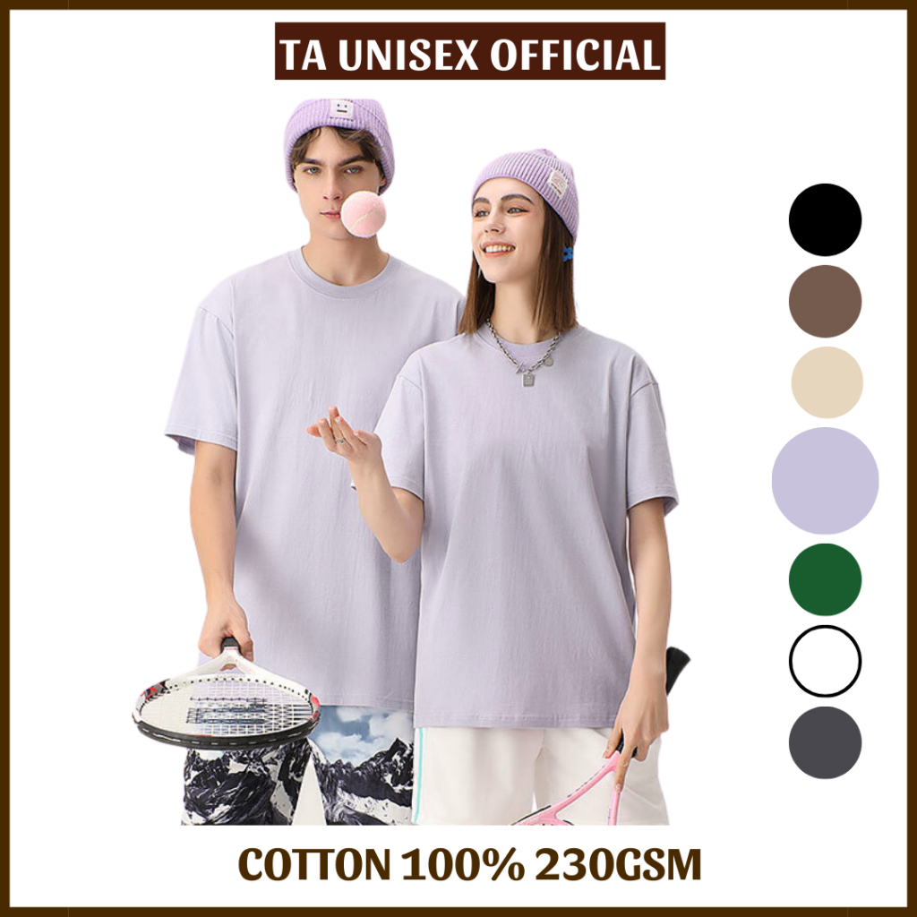 Áo thun nam trơn 100% cotton cao cấp 230gsm unisex