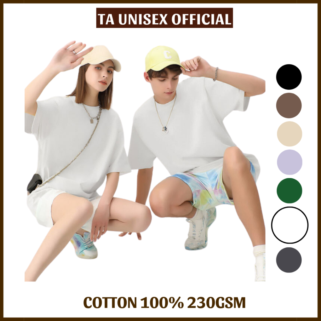 Áo thun nam trơn 100% cotton cao cấp 230gsm unisex