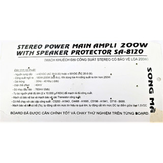 Bo mạch công suất âm ly 200W song mã (SA 8120)