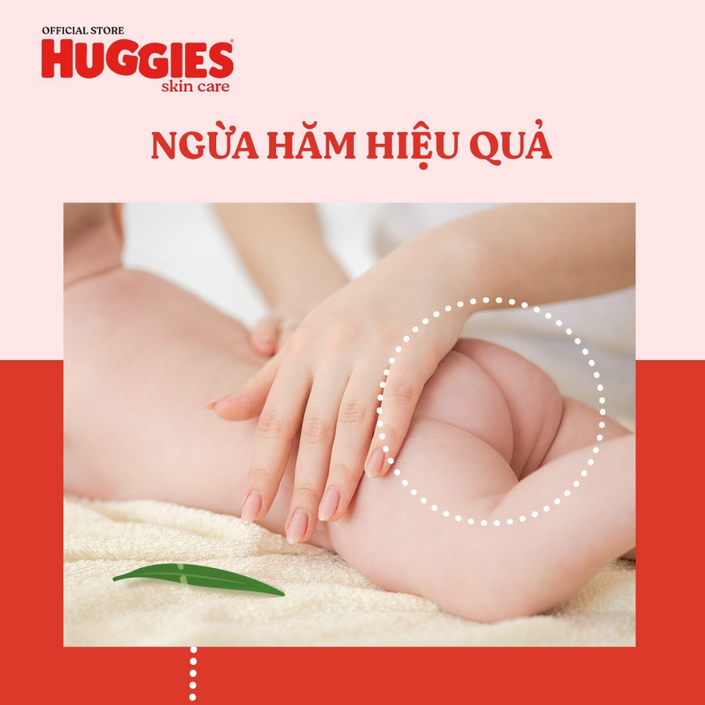Bỉm dán/quần Huggies Skin Care Tràm Trà Mega Jumbo Skin care mỏng 2mm phiên bản mùa hè