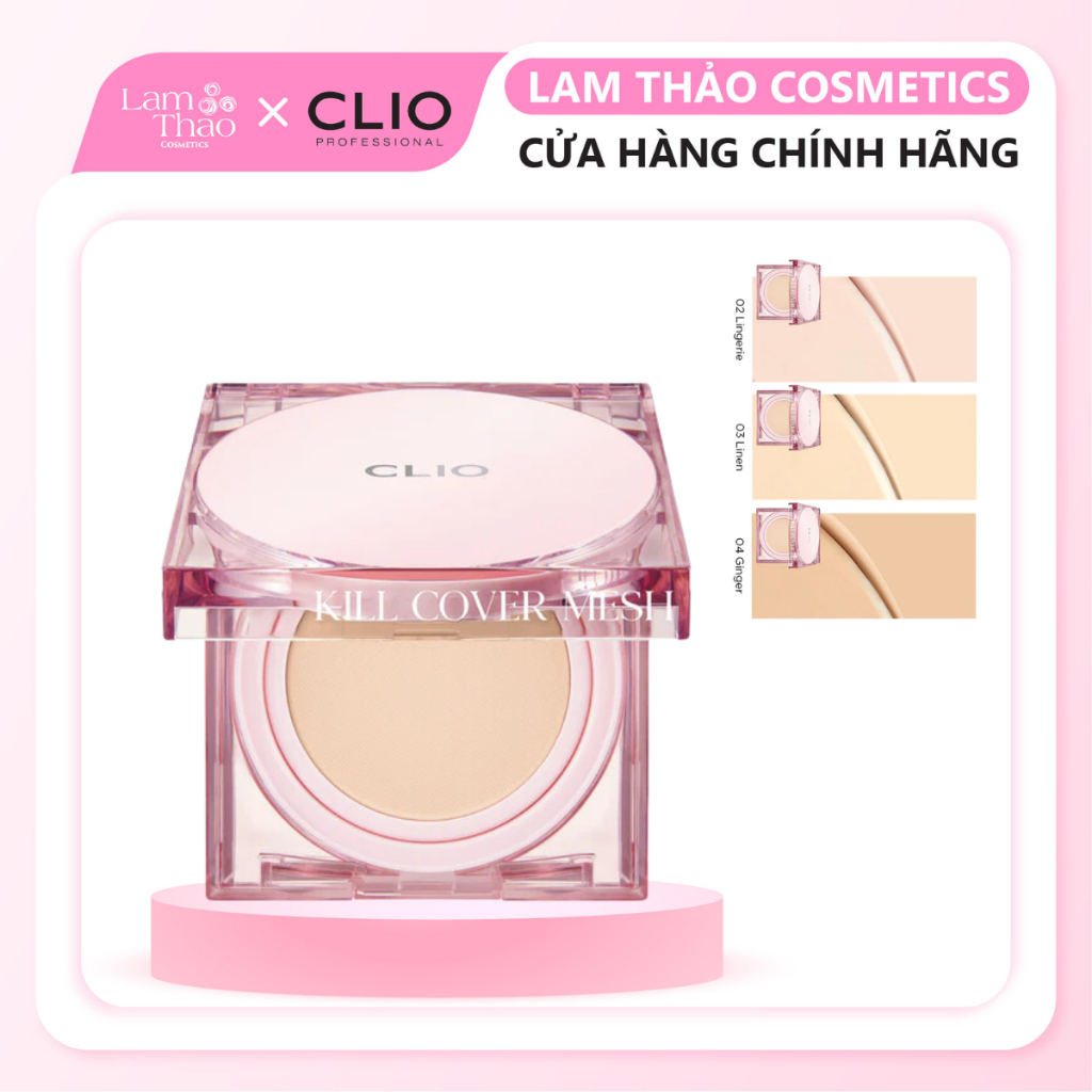 Phấn Nước Che Khuyết Điểm Clio Kill Cover Mesh Glow Cushion [ Lam Thảo Cosmetics - Sản Phẩm Chính Hãng ]