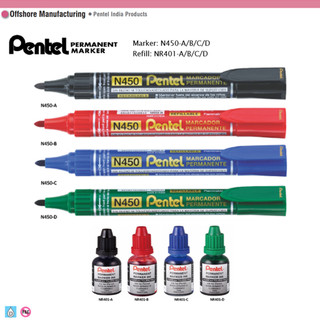 Mực Viết Lông Dầu Pentel Nhật Bản | dùng tốt với các dòng bút lông dầu | NR401