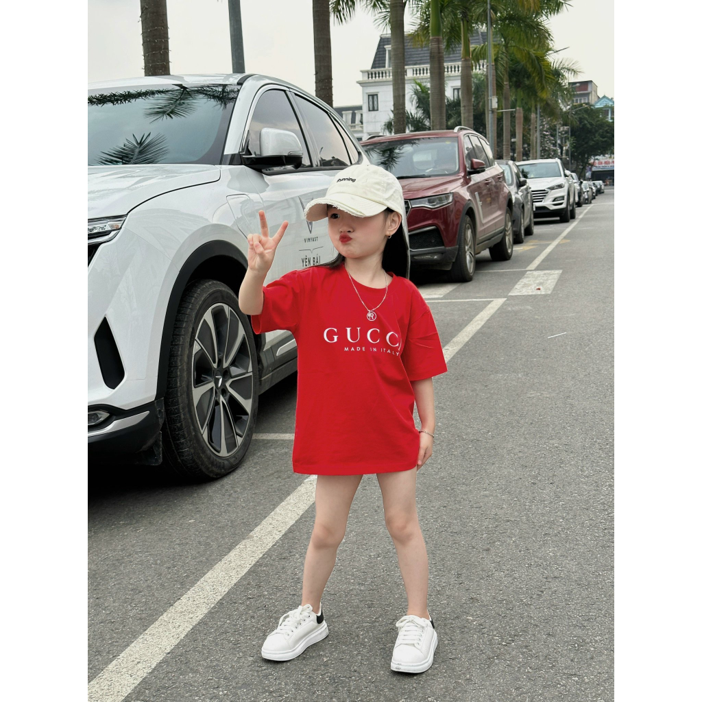 Áo thun cho bé gu ci basic, áo thun gia đình, TP KIDS,