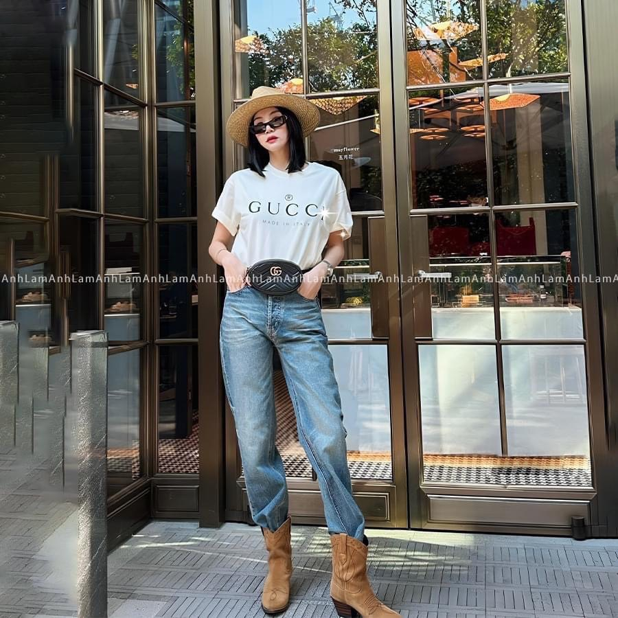 Áo thun cho bé gu ci basic, áo thun gia đình, TP KIDS,