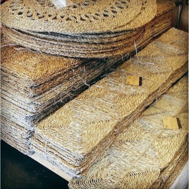 Thảm Cói Trải Sàn Hình Chữ Nhật Trang Trí Decor Nhà Cửa Chụp Ảnh Cực Xinh Kích Thước 1m5 x 1m5