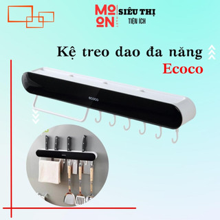 Giá treo đồ nhà bếp, kệ bếp treo dao dán tường ECOCO E2027, móc treo khăn bếp đựng dao thìa đũa chống nấm mốc