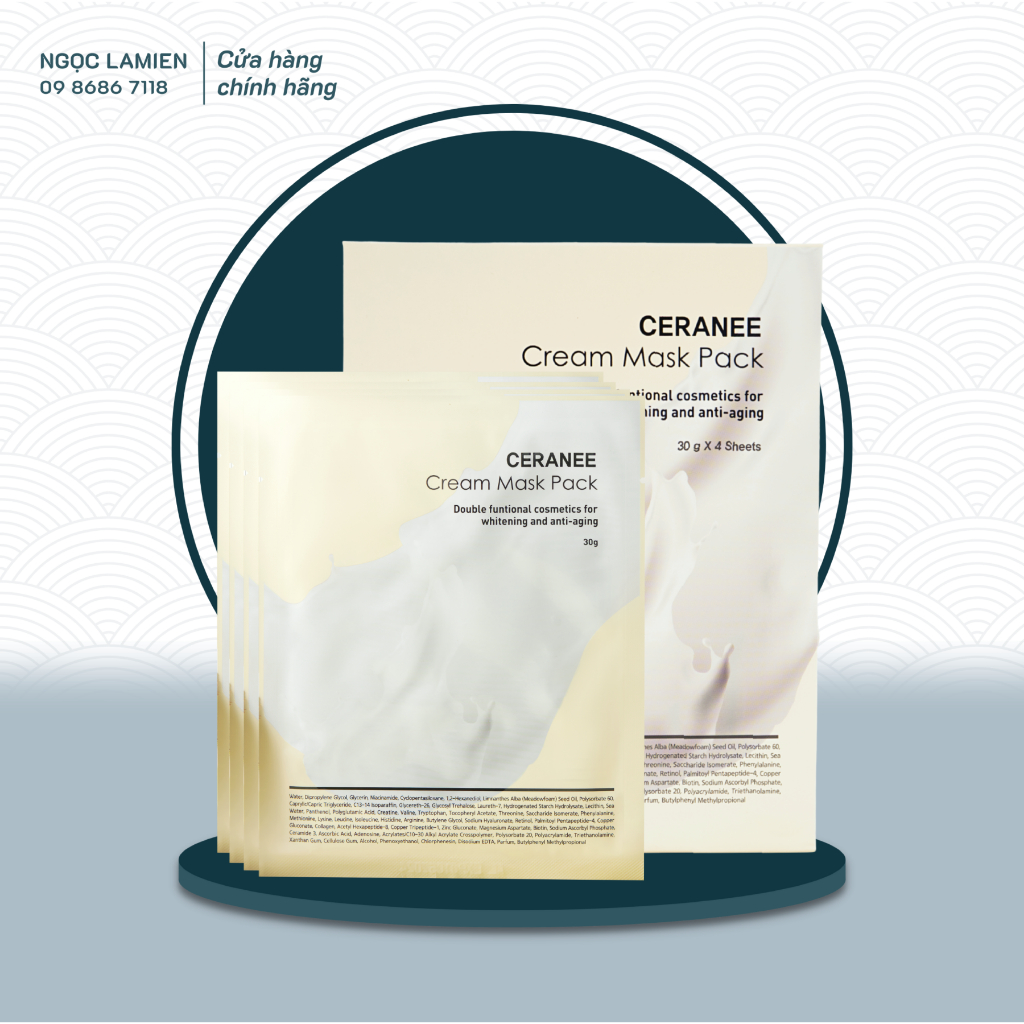 Mặt Nạ Ceranee Từ Nước Dừa Tươi Lên Men Công Nghệ Biocell Hàn Quốc 30g Chính Hãng