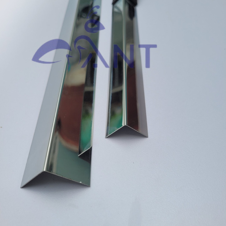 Nẹp Inox chữ V, màu trắng gương, đủ kích thước, Nẹp V inox dày 0.4li, 2m44/thanh