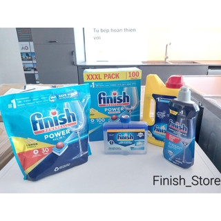 Viên rửa chén bát Finish All in 1+Muối+Nước làm bóng+Dung dịch vệ sinh