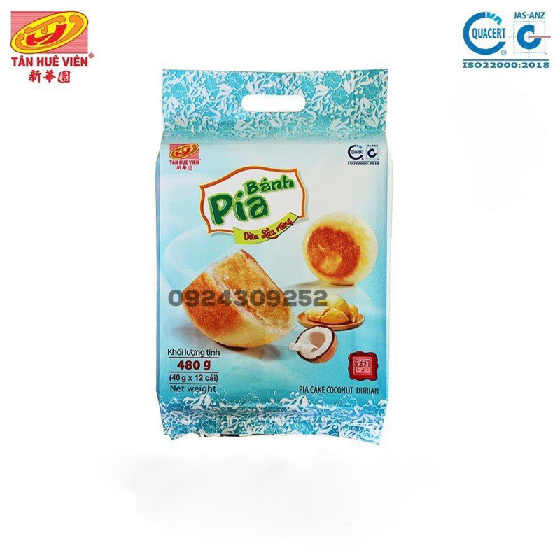 Bánh pía nhân dừa Tân Huê Viên (480g)