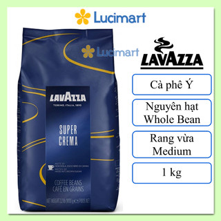 Cà phê Ý Lavazza Super Crema nguyên hạt Whole Bean gói 1kg