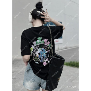 Áo Thun Nữ siêu cấp Form chuẩn Kenzia Lady- Áo Phông Cổ Tròn Tay Ngắn  Basic Cotton 100%  - KA5160
