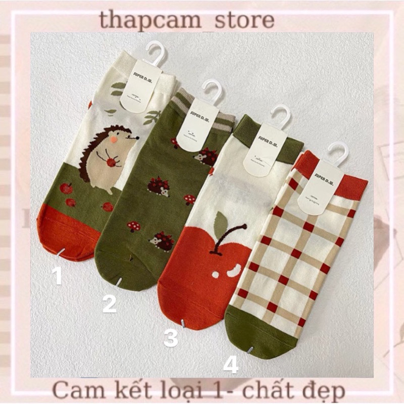 TẤT CAO CỔ HOẠ TIẾT CUTE 706
