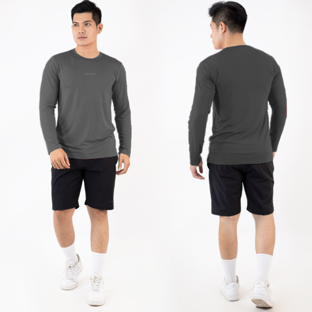 Áo Giữ Nhiệt Tay Dài Thể Thao Nam Reeta Trơn Basic Giữ Nhiệt,Chống Nắng Vải Co Giãn Thoáng Mát - A2217