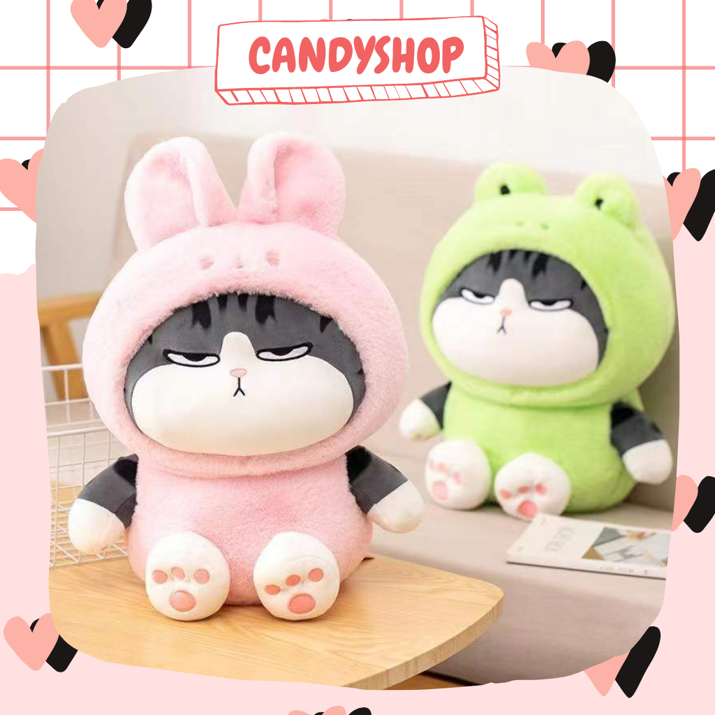 Gấu bông Mèo hoàng thượng cosplay Gấu trúc, Thỏ hồng, Ếch xanh chất liệu cao cấp siêu dễ thương  Candyshopp