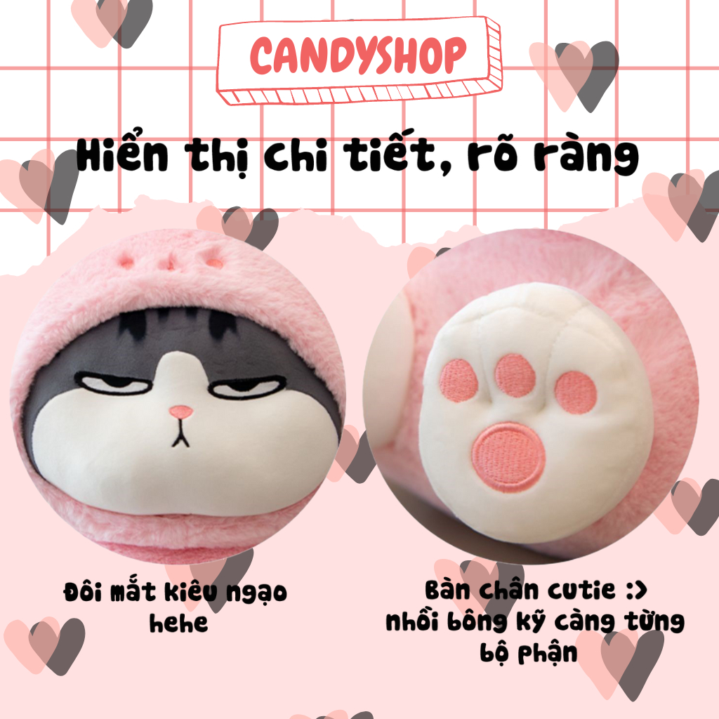 Gấu bông Mèo hoàng thượng cosplay Gấu trúc, Thỏ hồng, Ếch xanh chất liệu cao cấp siêu dễ thương  Candyshopp