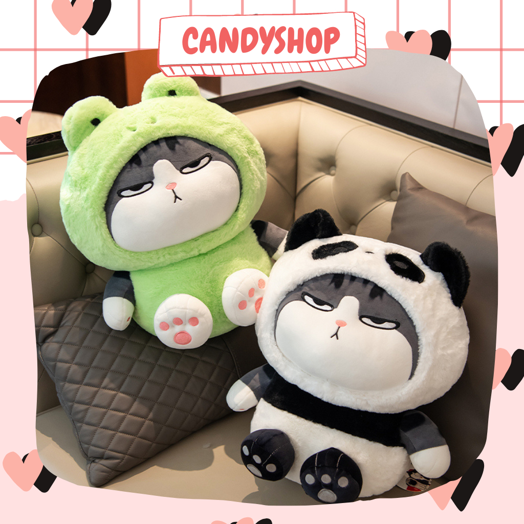Gấu bông Mèo hoàng thượng cosplay Gấu trúc, Thỏ hồng, Ếch xanh chất liệu cao cấp siêu dễ thương  Candyshopp