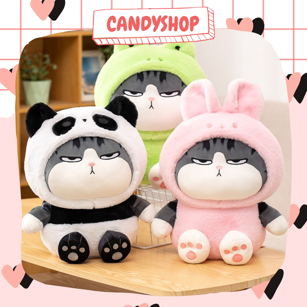 Gấu bông Mèo hoàng thượng cosplay Gấu trúc, Thỏ hồng, Ếch xanh chất liệu cao cấp siêu dễ thương  Candyshopp
