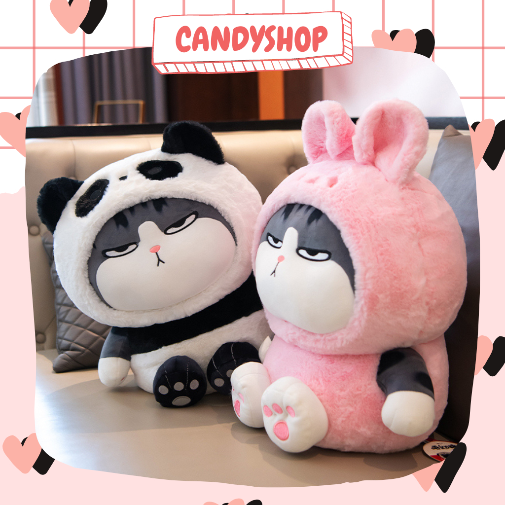 Gấu bông Mèo hoàng thượng cosplay Gấu trúc, Thỏ hồng, Ếch xanh chất liệu cao cấp siêu dễ thương  Candyshopp