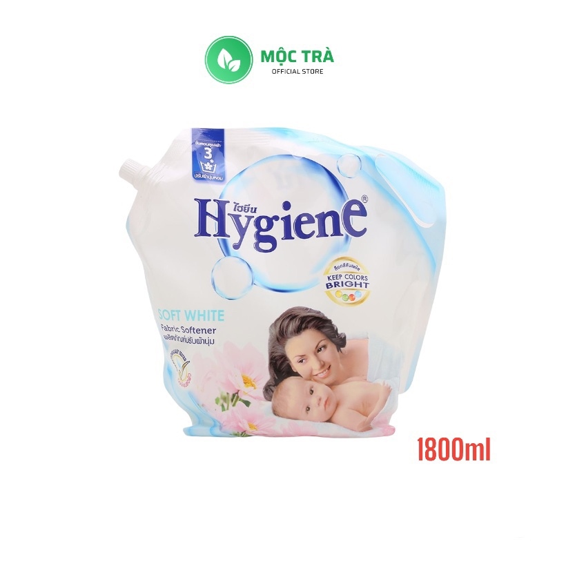 Chính hãng Nước xả vải Hygiene (túi 1800ml) màu trắng NPP Mộc Trà