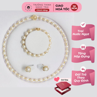  Bộ Trang Sức Ngọc Trai Hạt Size 8ly Mix Bi Titan Sang Trọng Thời Trang - Ngọc Trai Trường Thịnh 