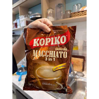 Cafe kopiko macchiato 3 in 1 thái lan. túi 20 gói x 24g. date 2025.