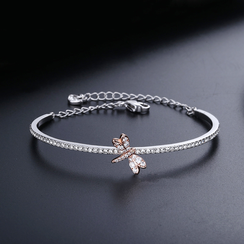 Vòng tay CDE Dragonfly Crystal Silver Bracelet CDE2062