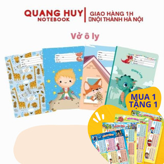 Lốc 10 quyển vở 5 ô li 48 trang Quang Huy, tập vở Ô li học sinh tiểu học, tập viết lớp 1 luyện chữ đẹp cute