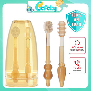 Set rơ lưỡi và bàn chải đánh răng cho bé silicon bafaby
