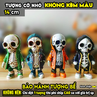 Tượng tô màu,  MA TỐC ĐỘ 4 KIỂU size L, thạch cao trắng (Không kèm màu), luyện vẽ, decor