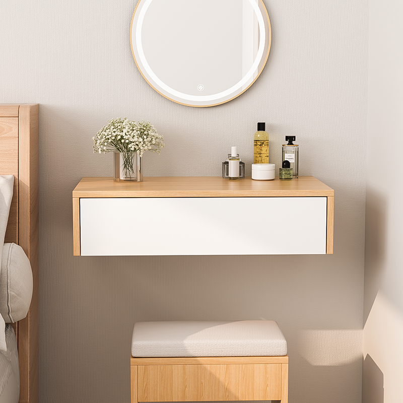 Bàn trang điểm treo tường ngăn kéo, bàn học gỗ decor thông minh siêu bền đẹp gỗ MDF- GP291
