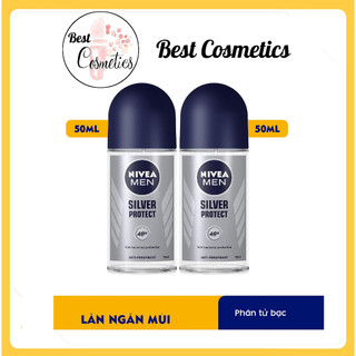 Lăn khử mùi nam Nivea Men Silver Protect phân tử bạc kháng khuẩn (50ml)