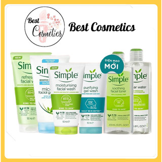 Bộ dưỡng da trọn gói dịu nhẹ Simple chính hãng