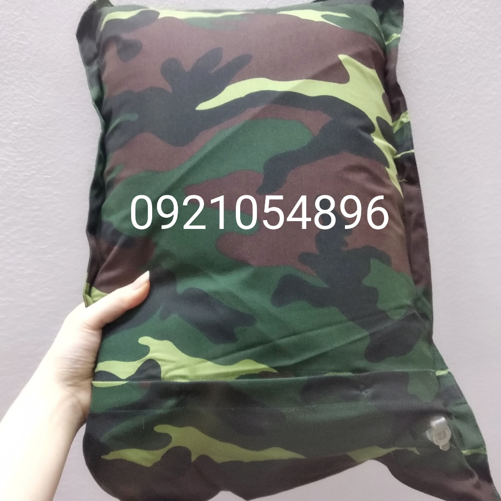 Gối mút hơi K20 họa tiết in loang màu xanh hàng chuẩn cấp phát