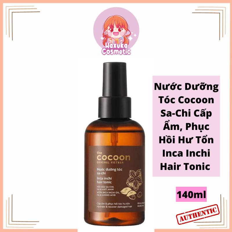 Nước Dưỡng Tóc Cocoon Sa-Chi Cấp Ẩm, Phục Hồi Hư Tổn Inca Inchi Hair Tonic 140ml