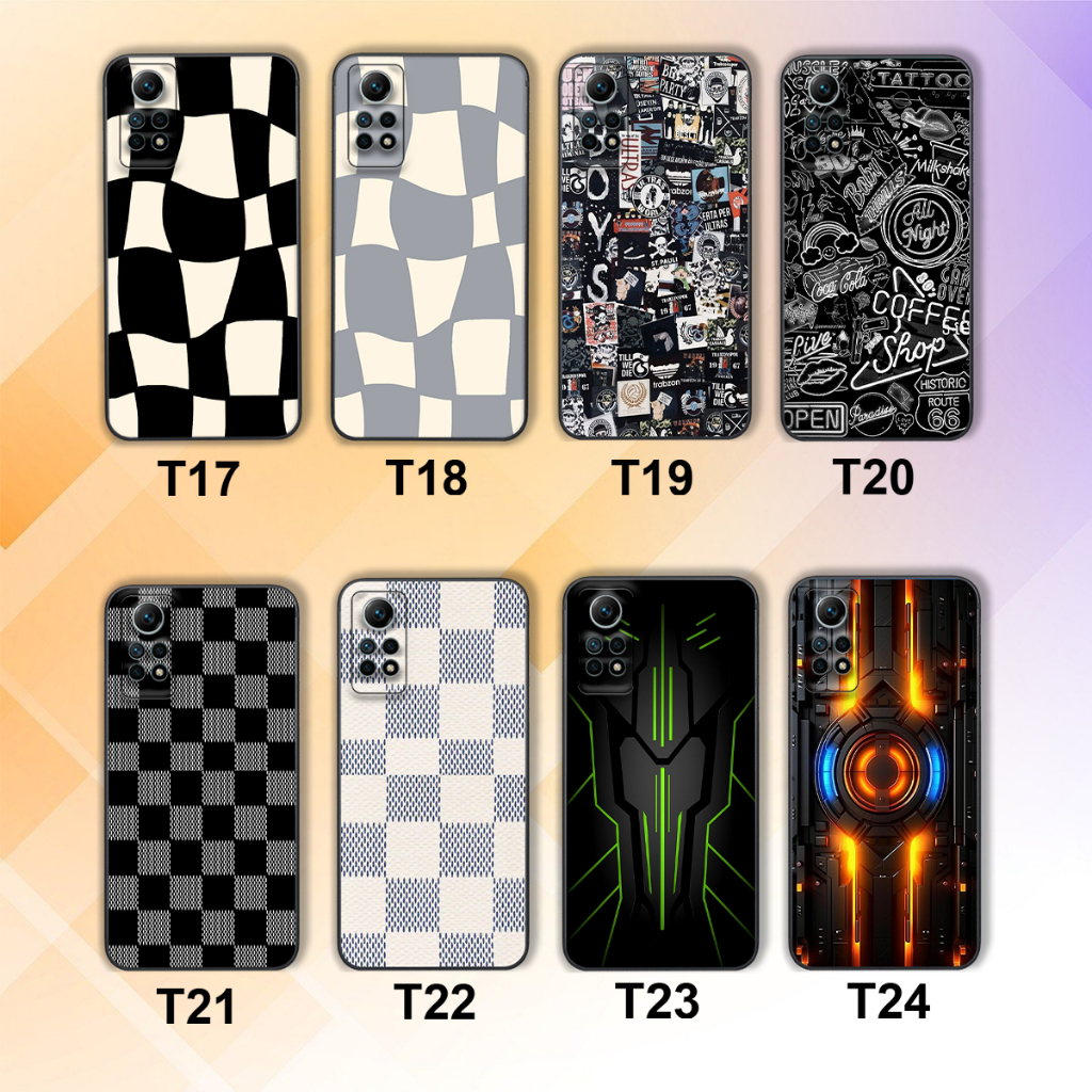 Ốp lưng Xiaomi Redmi Note 12S / Redmi Note 12 Pro 4G caro đen trắng họa tiết bàn cờ thương hiệu đẹp cute