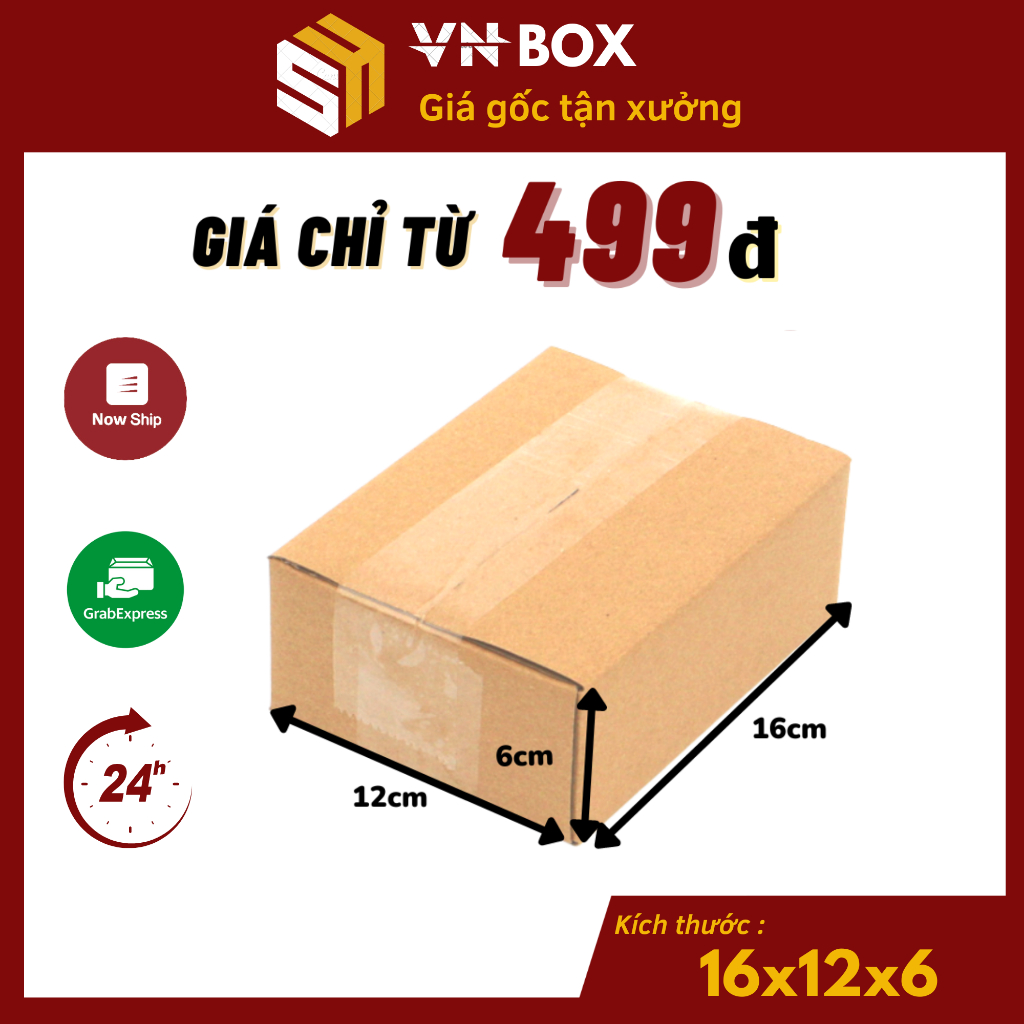 16x12x6 Combo 10 Hộp carton đóng hàng size nhỏ - VN Box