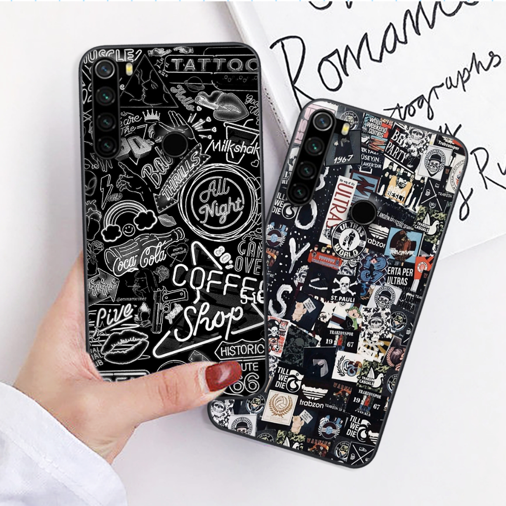 Ốp lưng Xiaomi Redmi Note 8 / Note 8 Pro caro đen trắng họa tiết bàn cờ thương hiệu đẹp cute