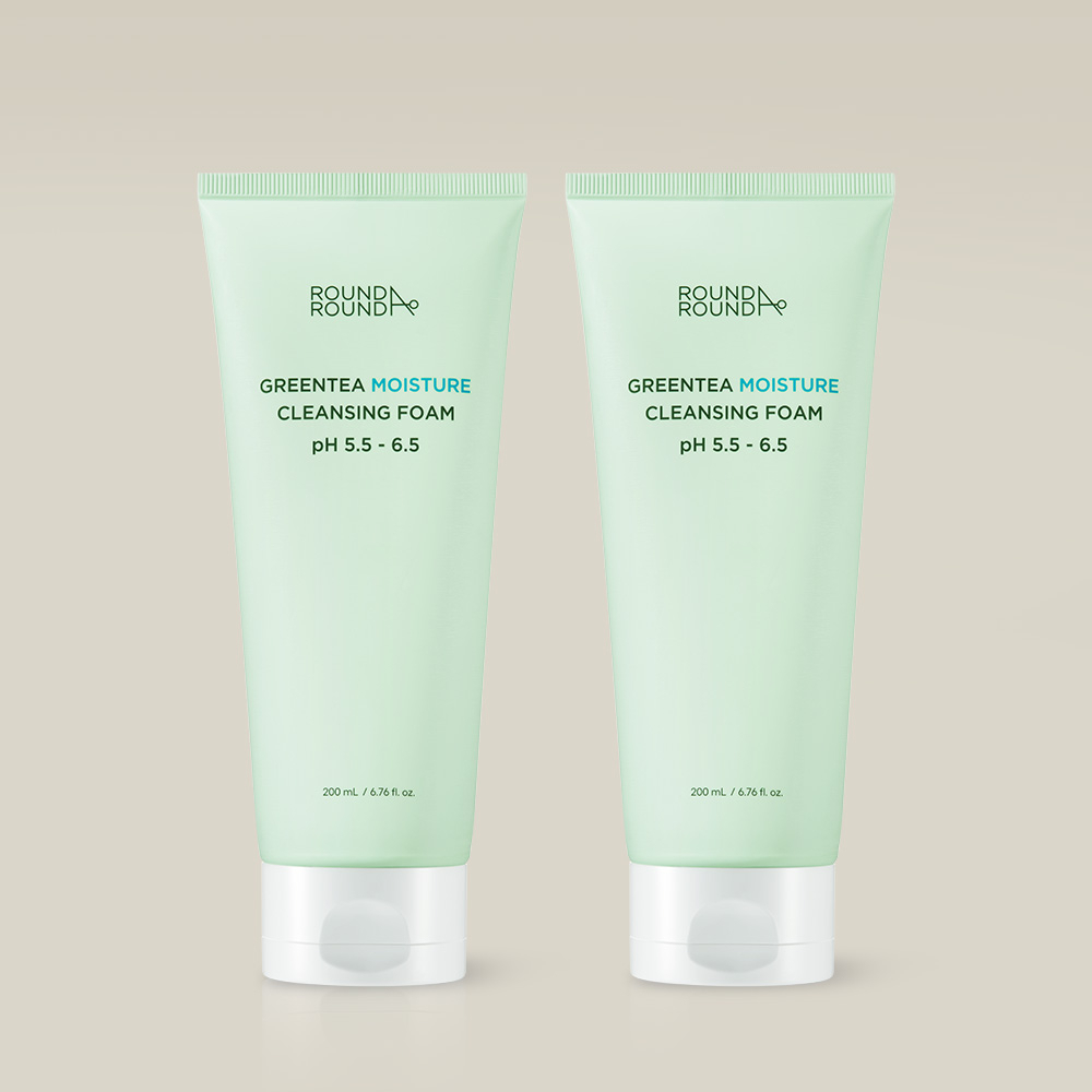 Sữa rửa mặt RoundARound Greentea Moisture Cleansing Foam pH 5.5 200ml
