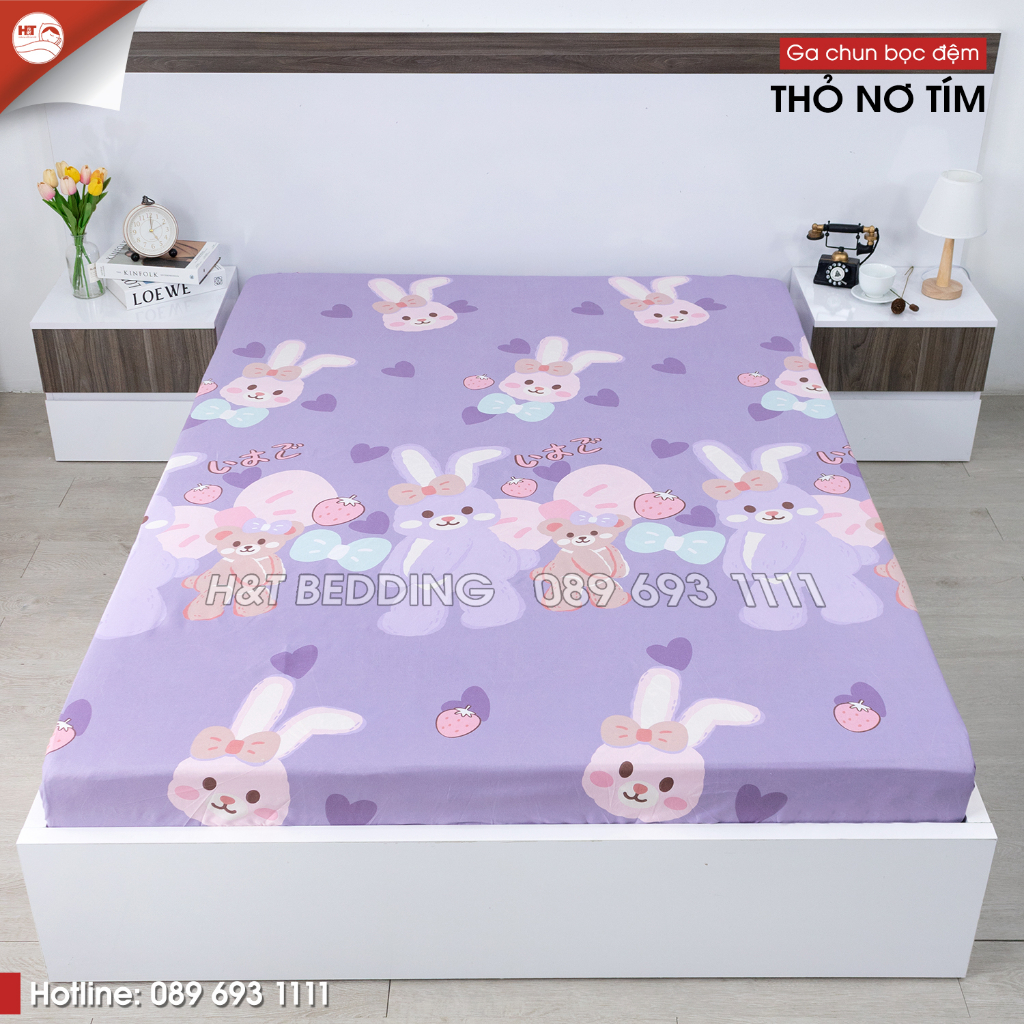 Ga chun bọc đệm cotton poly, Drap kích thước 1m6,1m8 giá siêu rẻ