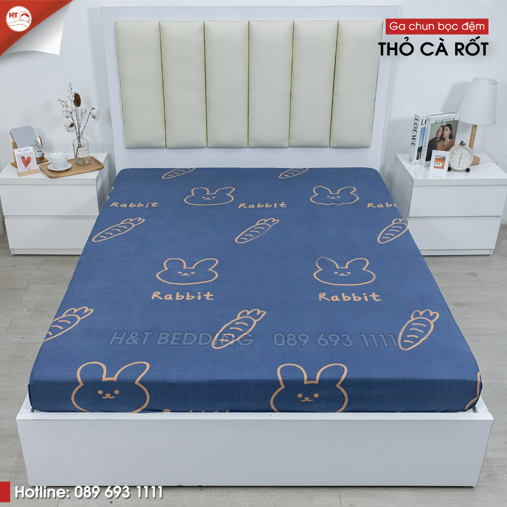 Ga chun bọc đệm cotton poly, Drap kích thước 1m6,1m8 giá siêu rẻ