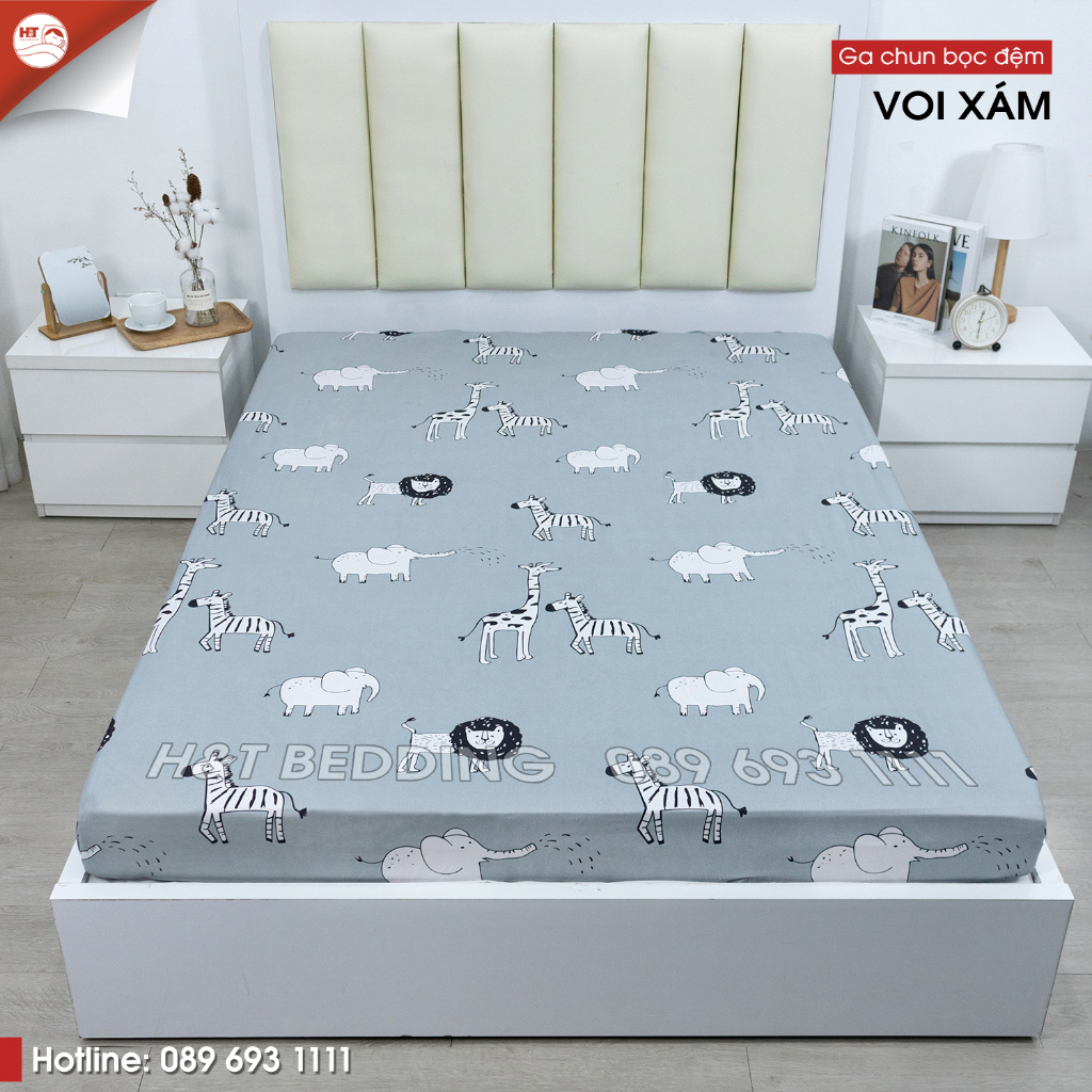 Ga chun bọc đệm cotton poly, Drap kích thước 1m6,1m8 giá siêu rẻ