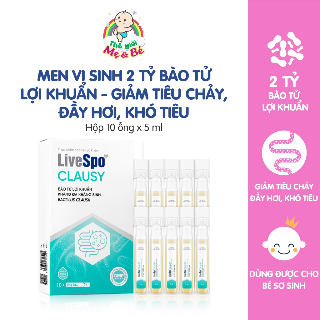 Men vi sinh LiveSpo CLAUSY  - Hỗ trợ tiêu hoá, đau bụng, đầy hơi, khó tiêu