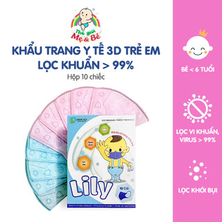 Khẩu trang y tế cho bé 2D/3D/4D - an toàn, dễ chịu, lọc khuẩn 99.9%, không đau tai, đủ mọi lứa tuổi