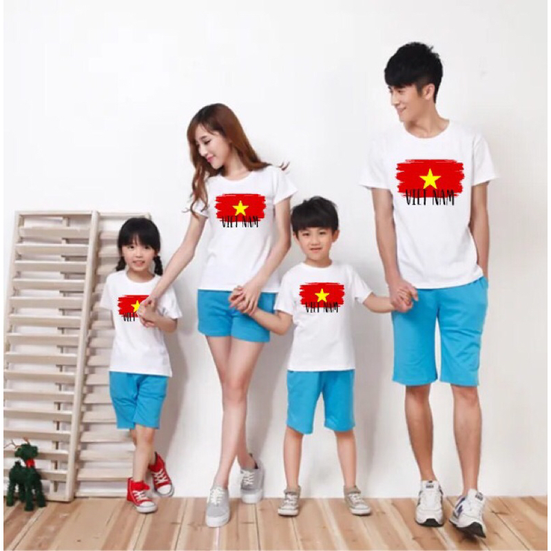 Áo cờ đỏ sao vàng Việt Nam chất cotton 100%,hàng loại 1 thấm hút mồ hôi đủ size từ 8-120kg